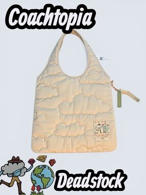 NWT Coachtopia Loop Flat Tote With Cloud Quilting Circa 2024
